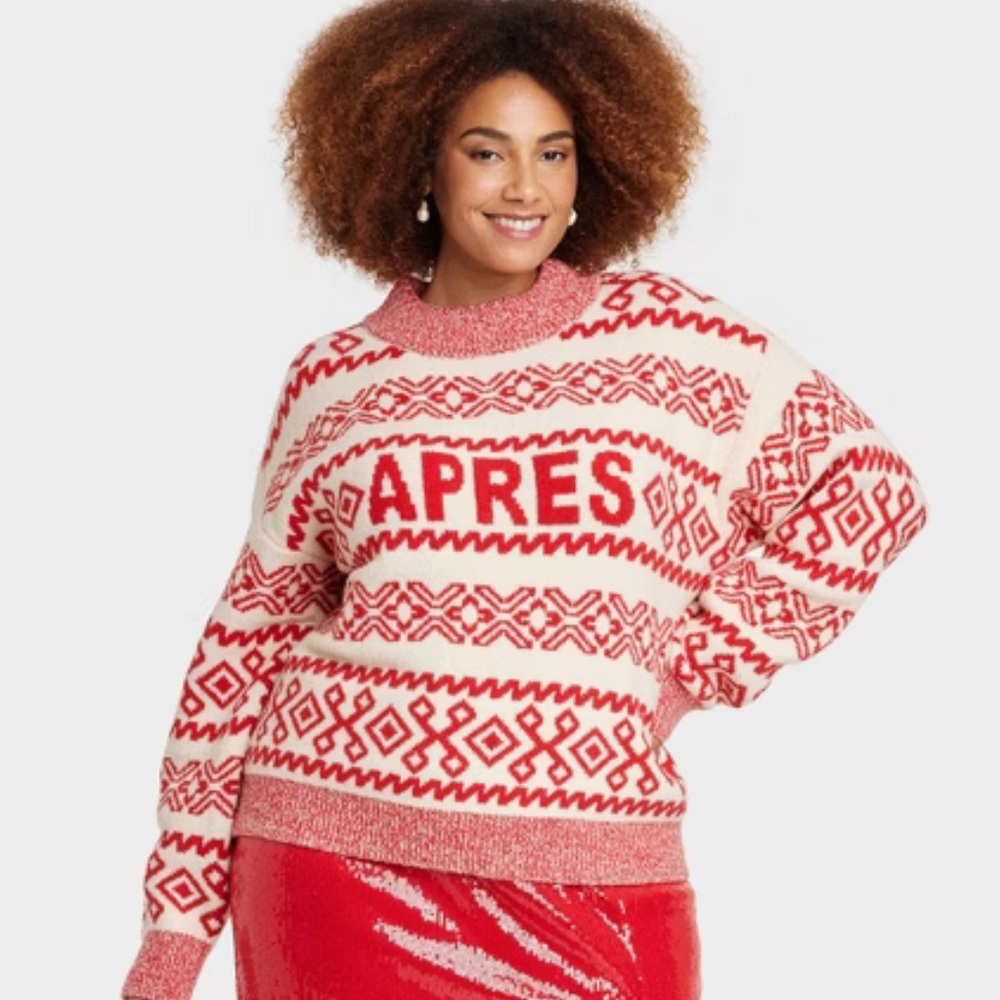 Target A New Day Red Apres Ski Turtle Neck Sweater